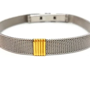 Bracelet Or jaune, Acier
