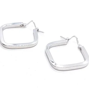 Boucles d'oreilles Créoles Or blanc