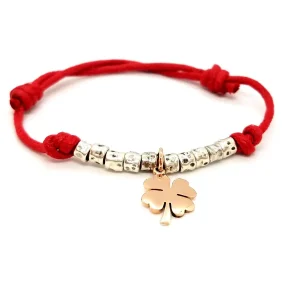 Dodo pomellato Bracelet Cordon  Or rose, Argent