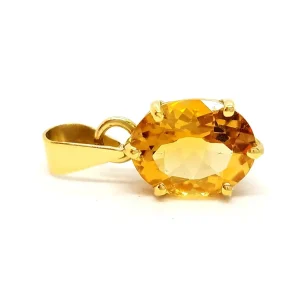 Pendentif Or jaune Citrine