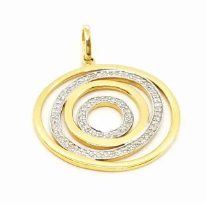 Pendentif Or jaune, Or blanc Diamant