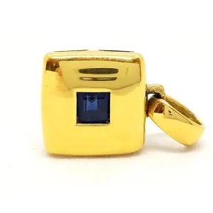 Pendentif Or jaune Saphir