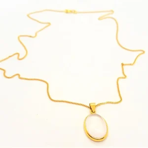 Collier Chaîne + pendentif Or jaune Quartz