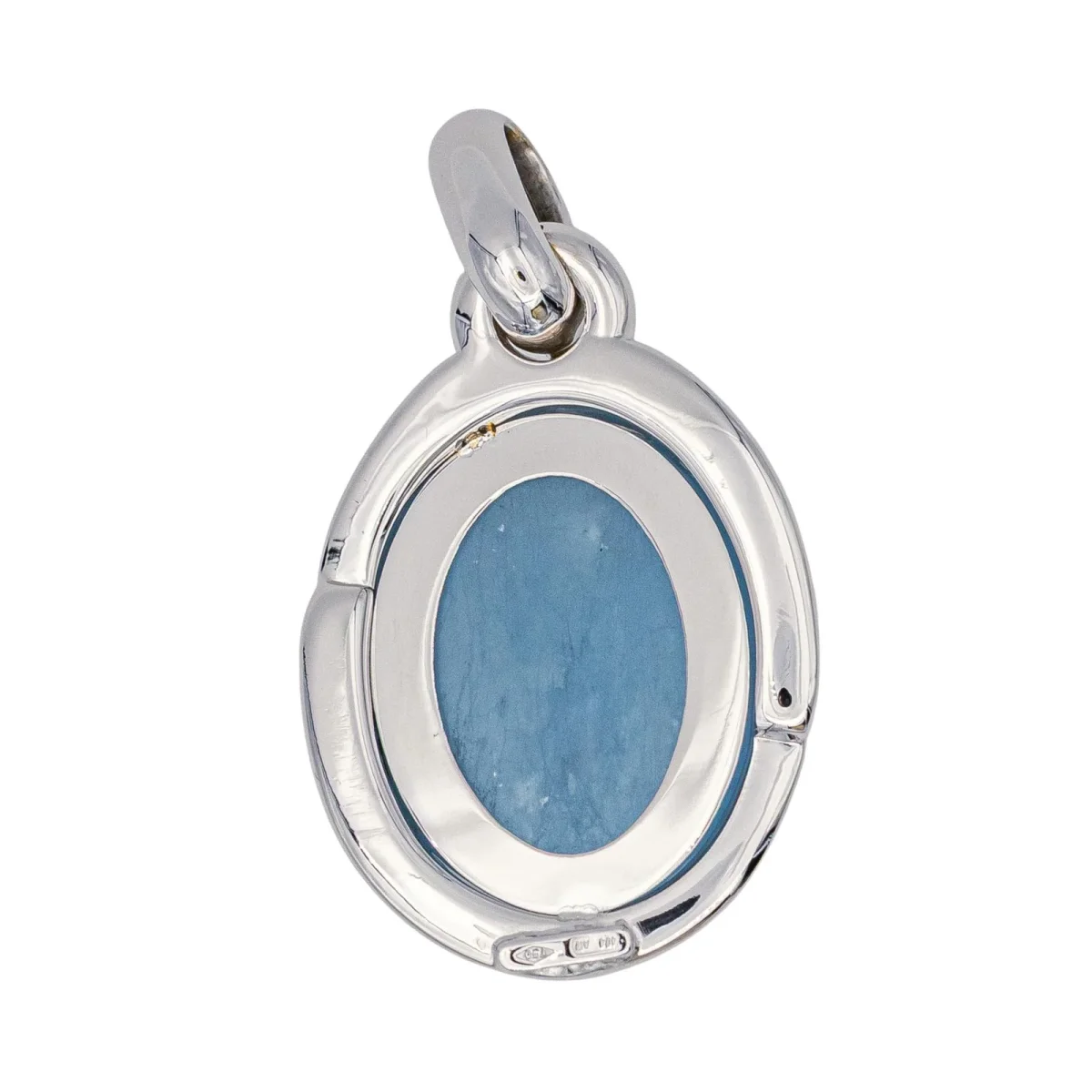 Pendentif Or blanc Agate – Image 5