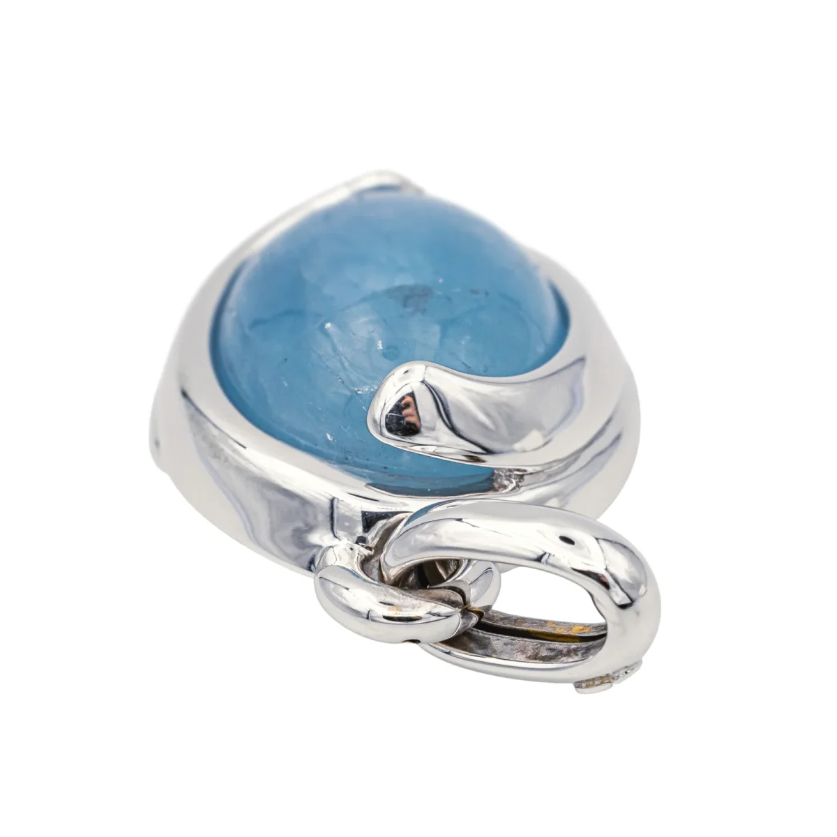 Pendentif Or blanc Agate – Image 7