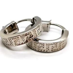 Boucles d'oreilles Créoles Or blanc