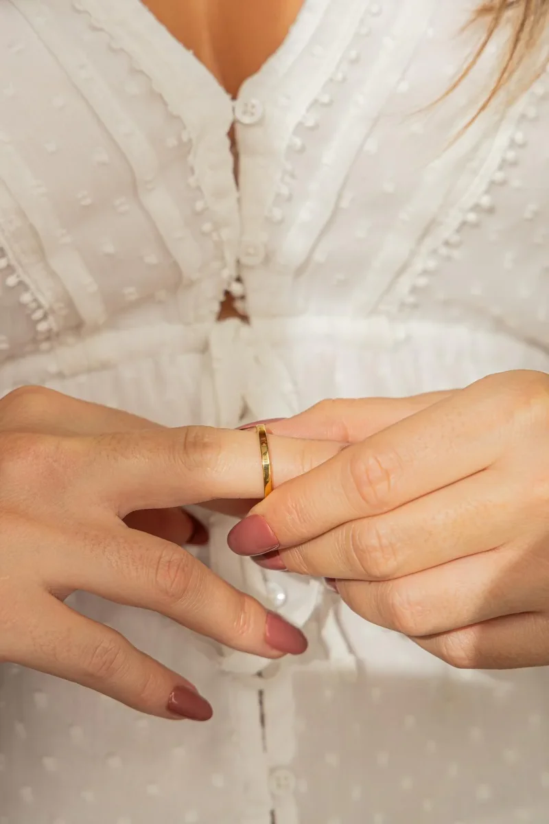 Dinh van Bague Alliance Alliance carrée Or jaune – Image 3