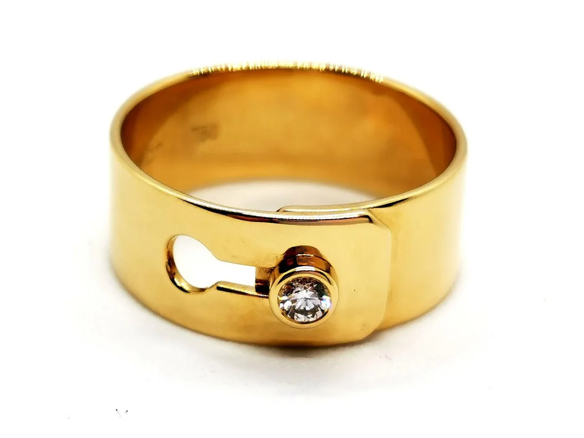 Dinh van Bague Serrure Or jaune Diamant – Image 2