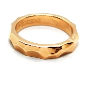 Inedit Bague Alliance Météorite Or rose