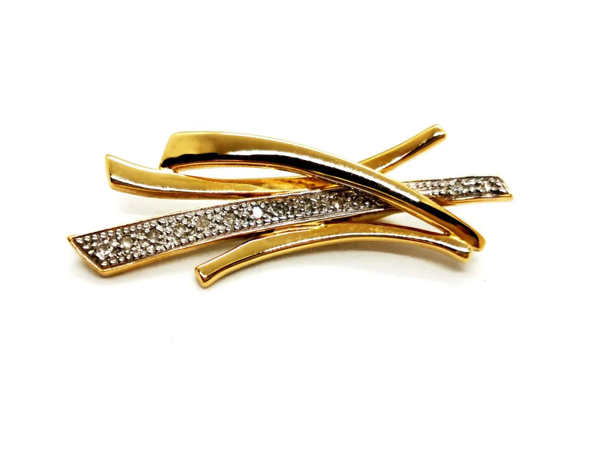 Pendentif Or jaune, Or blanc Diamant