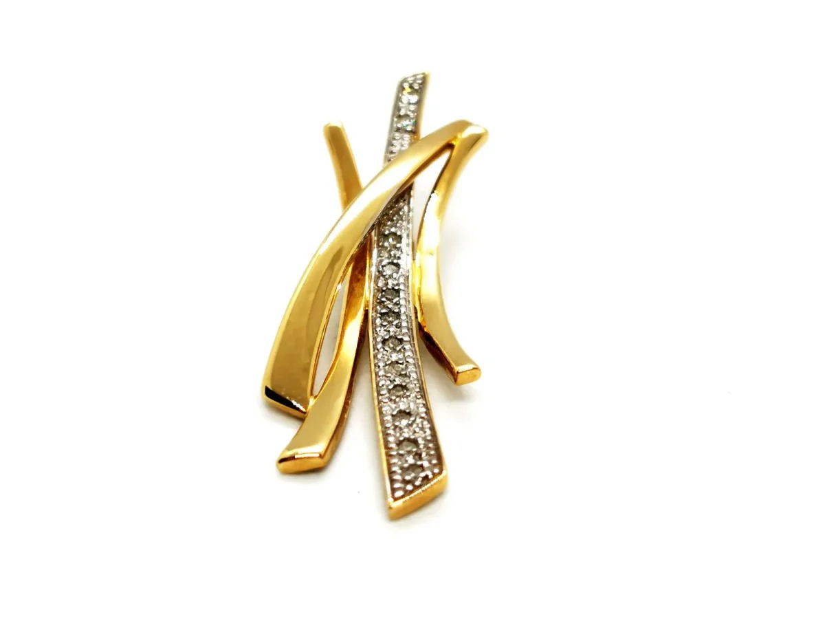 Pendentif Or jaune, Or blanc Diamant – Image 4