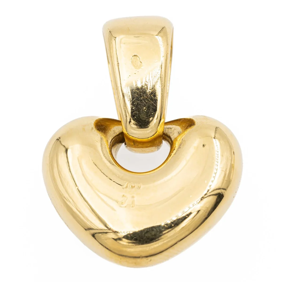 Pendentif Coeur Or jaune Diamant, Rubis, Saphir – Image 7