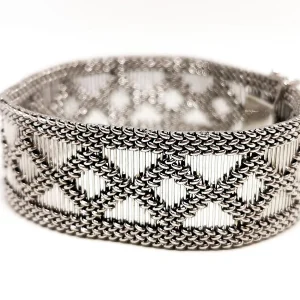 Bracelet Manchette Or blanc