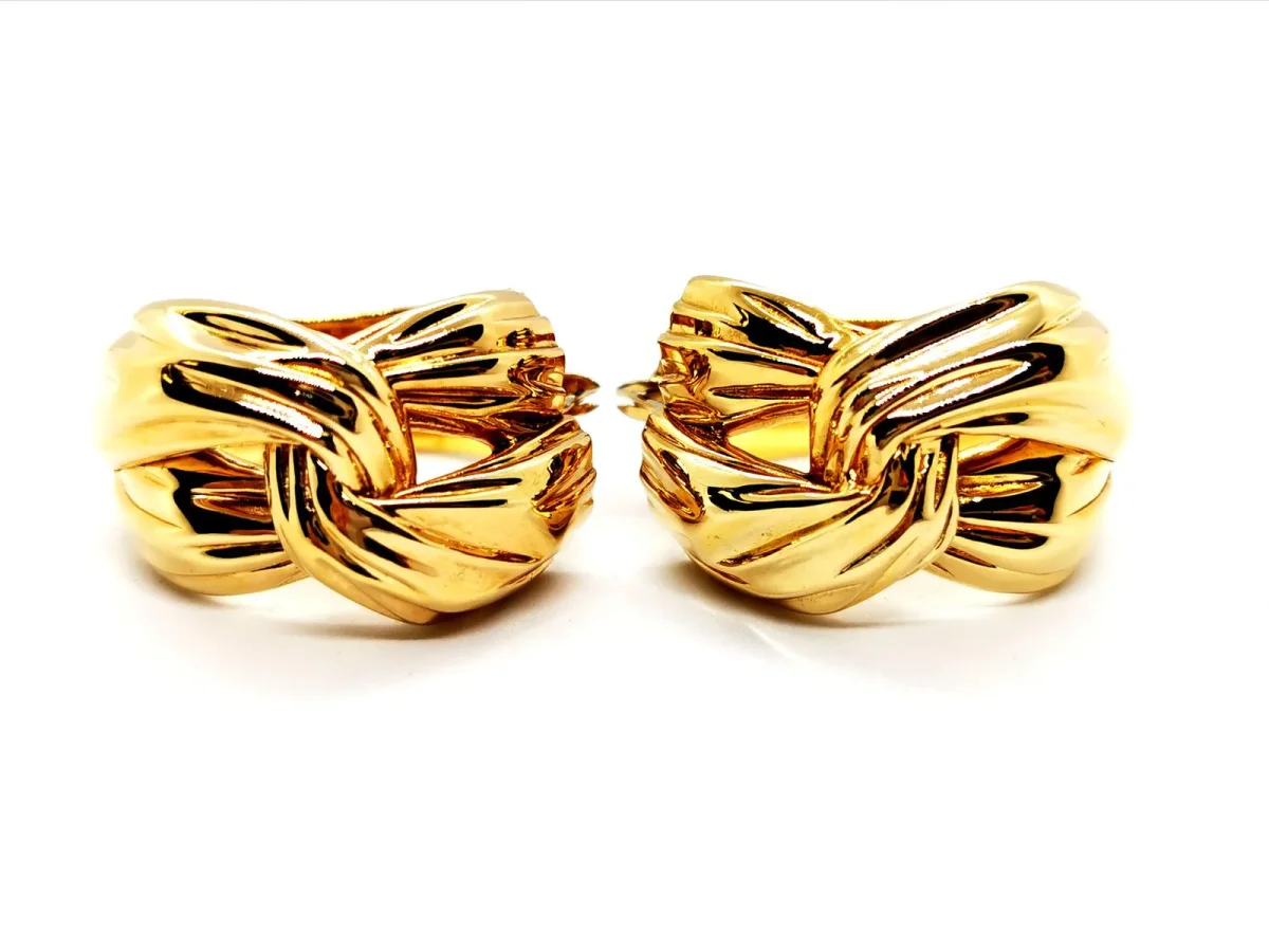 Yves saint laurent Boucles d'oreilles Créoles Or jaune – Image 2