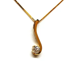 Collier Chaîne + pendentif Or jaune Diamant