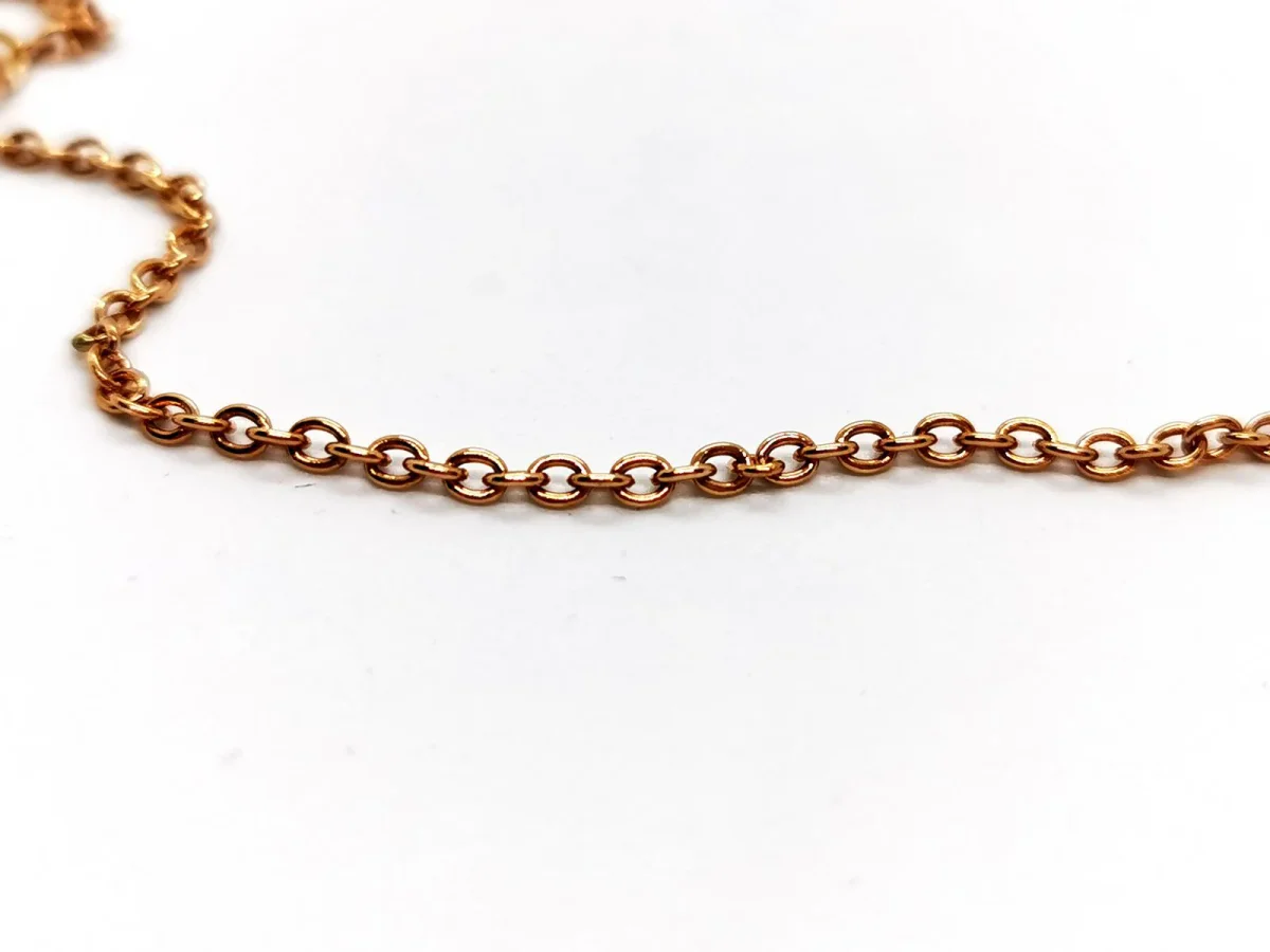 Collier Chaîne + pendentif Or rose Onyx – Image 5