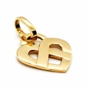 Poiray Pendentif Coeur Coeur entrelacé Or jaune