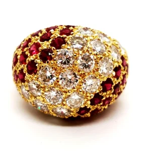 Van cleef & arpels Bague Vintage  Or jaune Diamant, Rubis