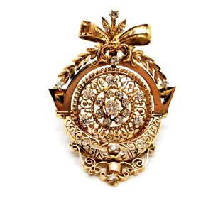 Pendentif Vintage Or jaune Diamant