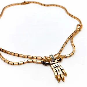 Collier Vintage Or jaune Diamant