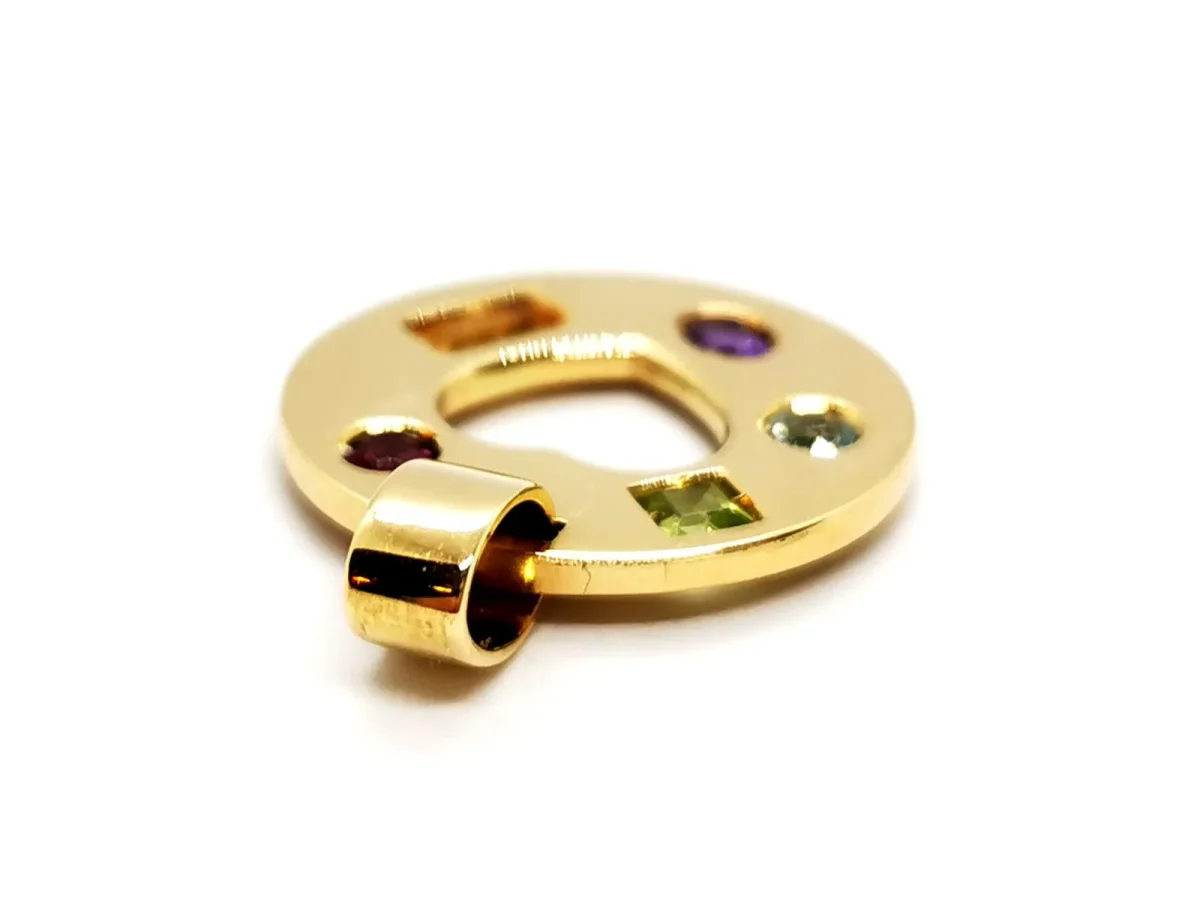 Pendentif Or jaune Péridot, Citrine, Améthyste – Image 5