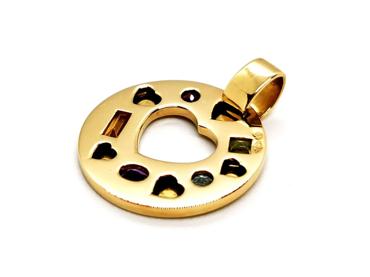 Pendentif Or jaune Péridot, Citrine, Améthyste – Image 8