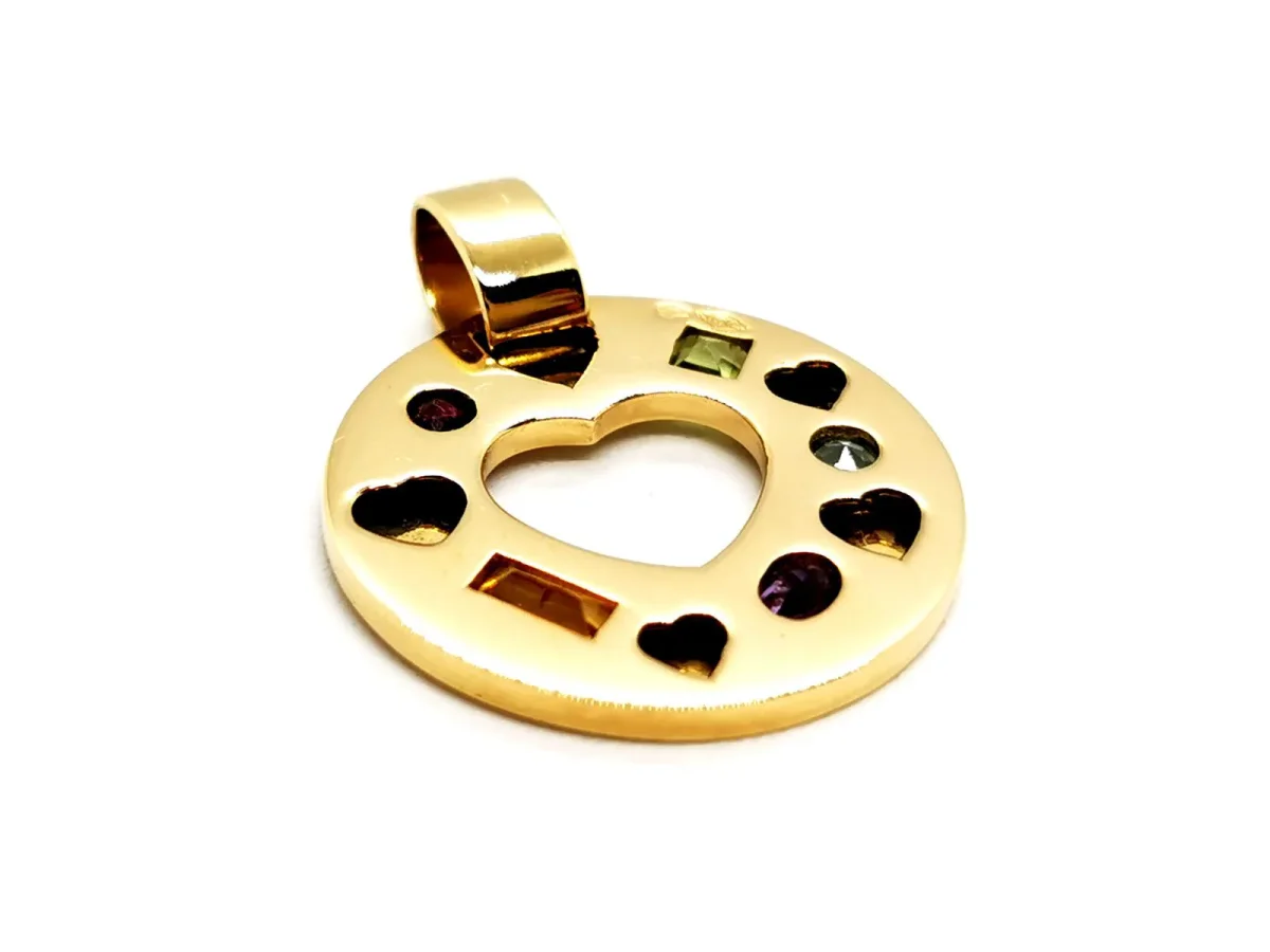 Pendentif Or jaune Péridot, Citrine, Améthyste – Image 9