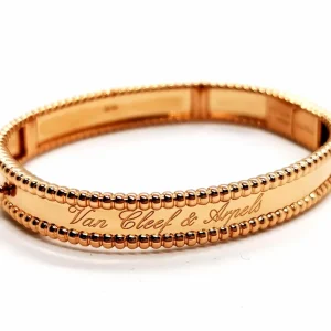 Van cleef & arpels Bracelet Jonc Perlé Or rose