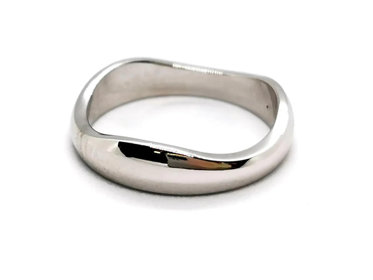 Bague Alliance Or blanc – Image 3