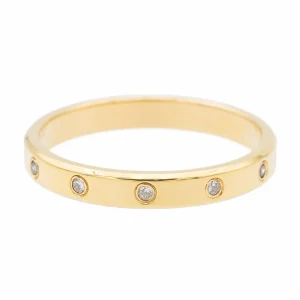 Bague Alliance Or jaune Diamant