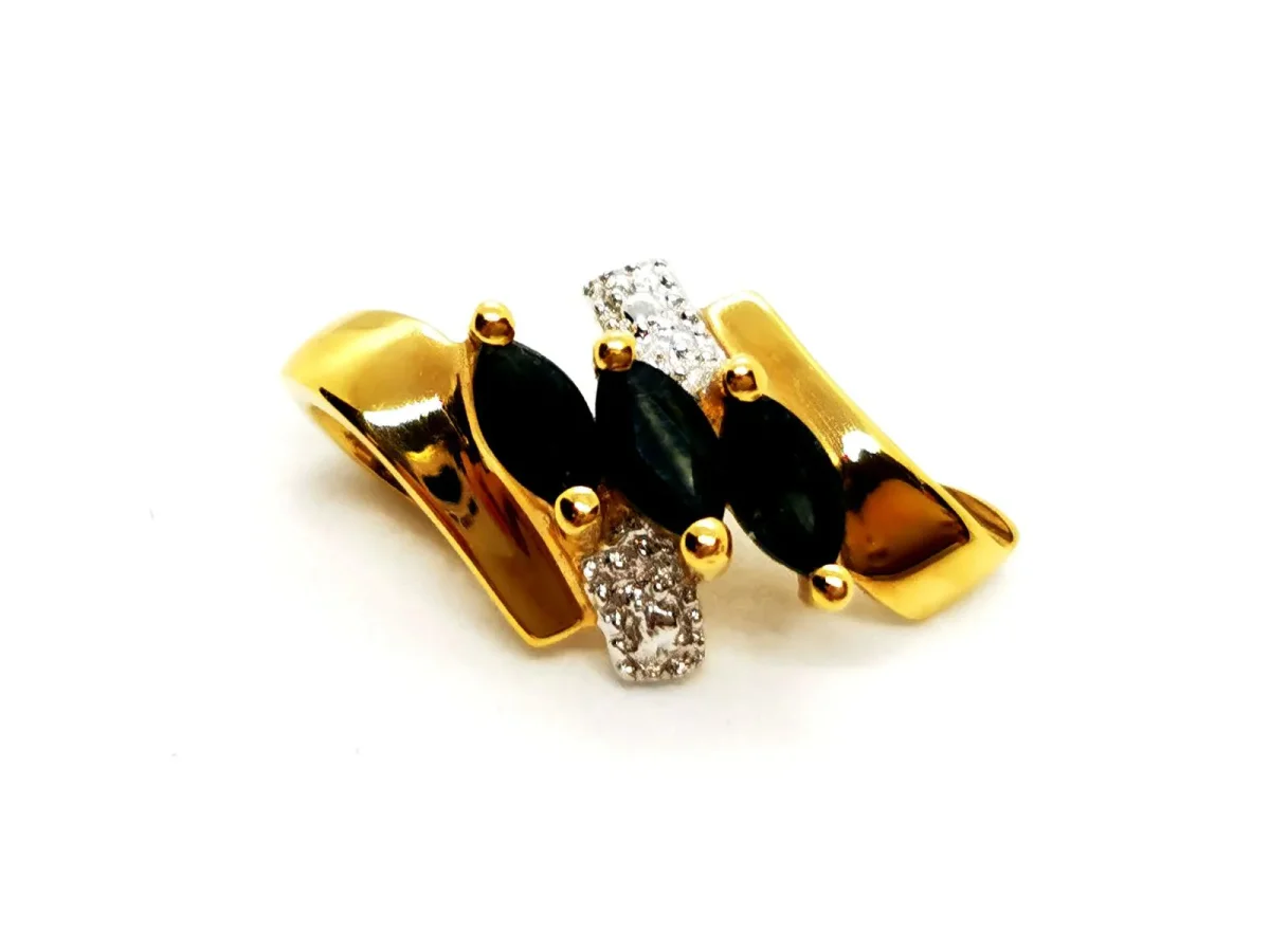 Pendentif Pendentif Or jaune Saphir – Image 2