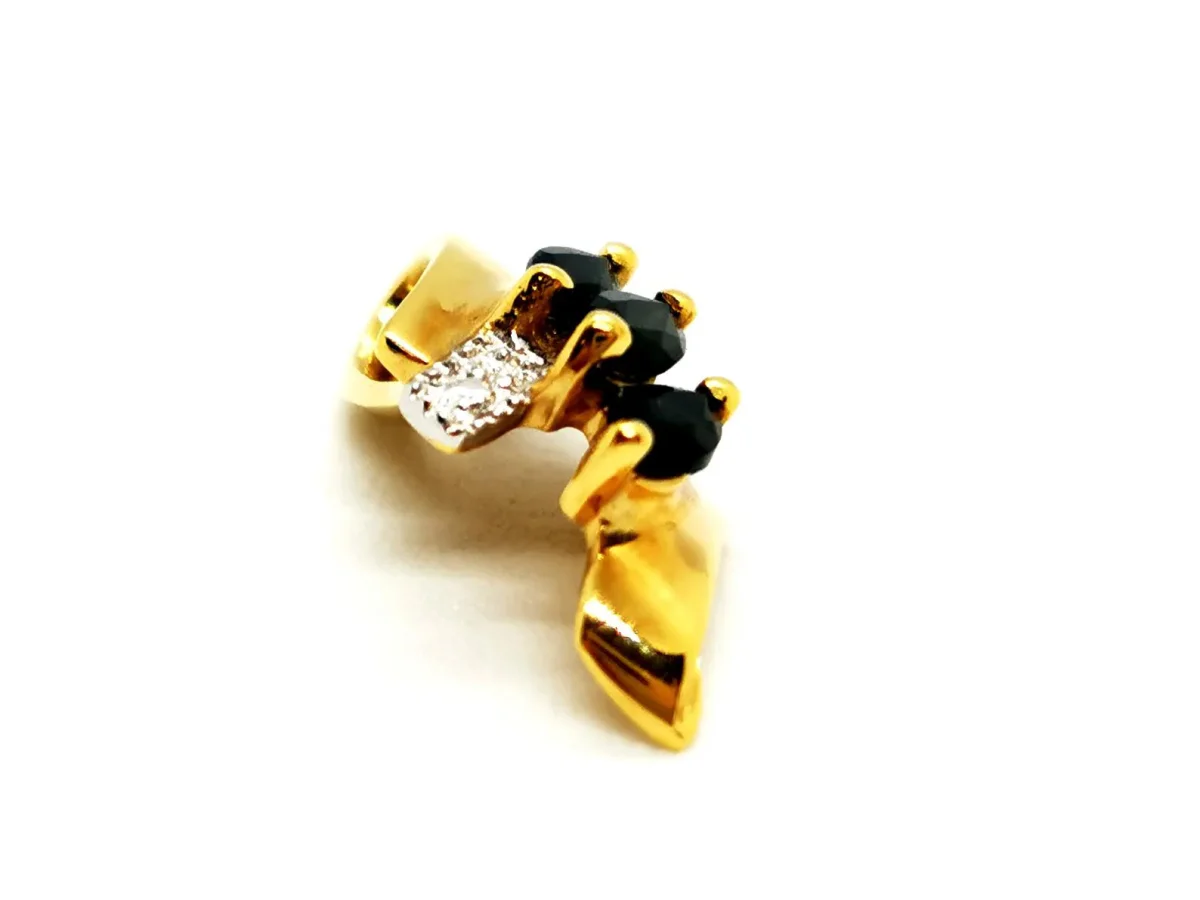 Pendentif Pendentif Or jaune Saphir – Image 3