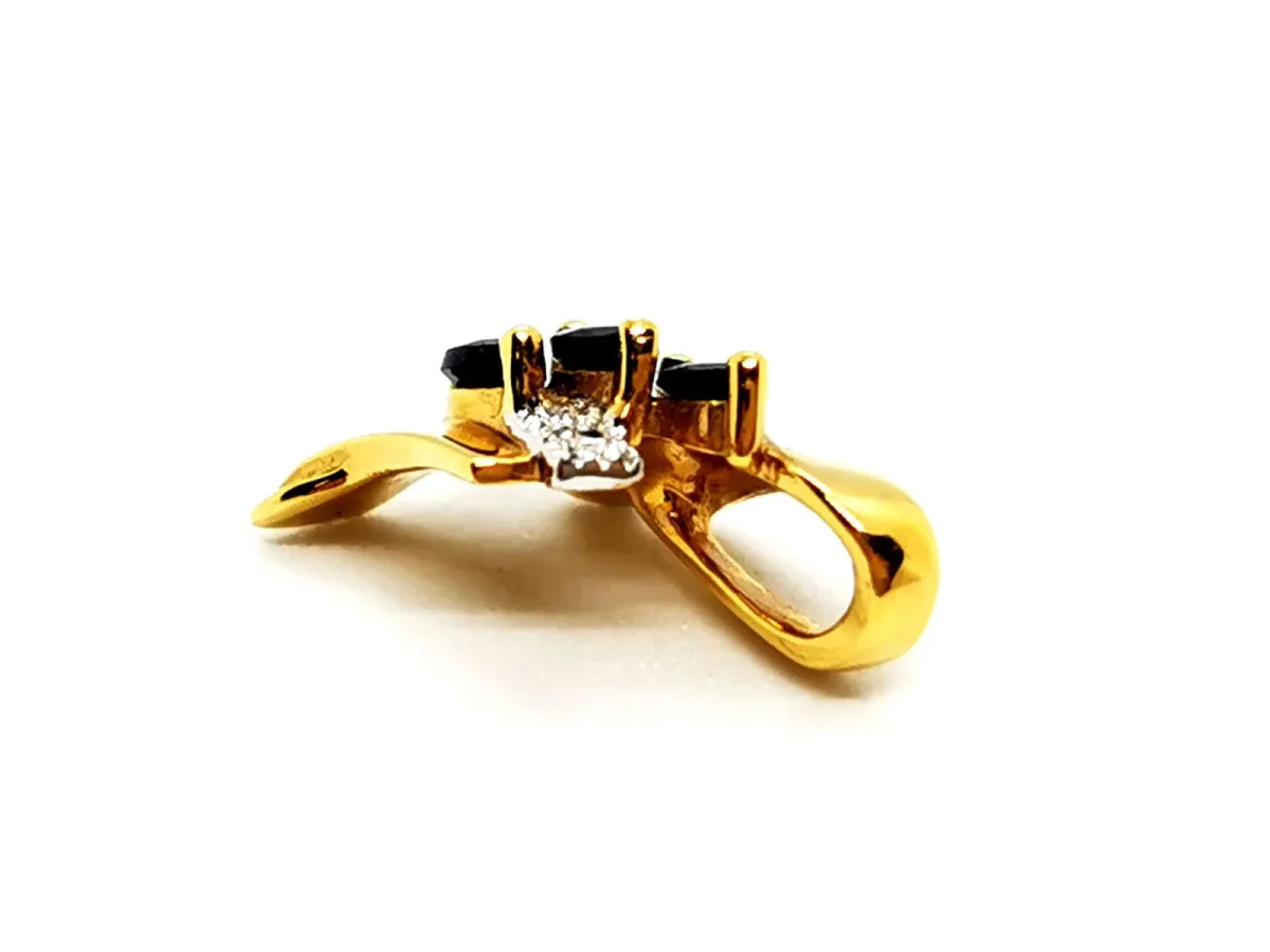 Pendentif Pendentif Or jaune Saphir – Image 8