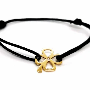 Dinh van Bracelet Cordon Trèfle Or jaune