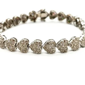 Bracelet Coeur Or blanc Diamant