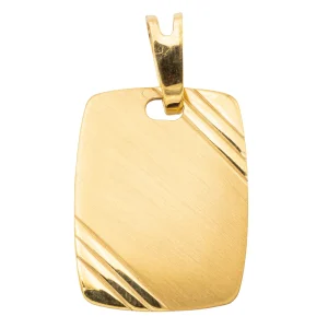 Pendentif Plaque Or jaune
