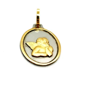 Pendentif Ange Or jaune, Or blanc