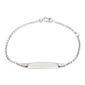 Bracelet Gourmette Or blanc