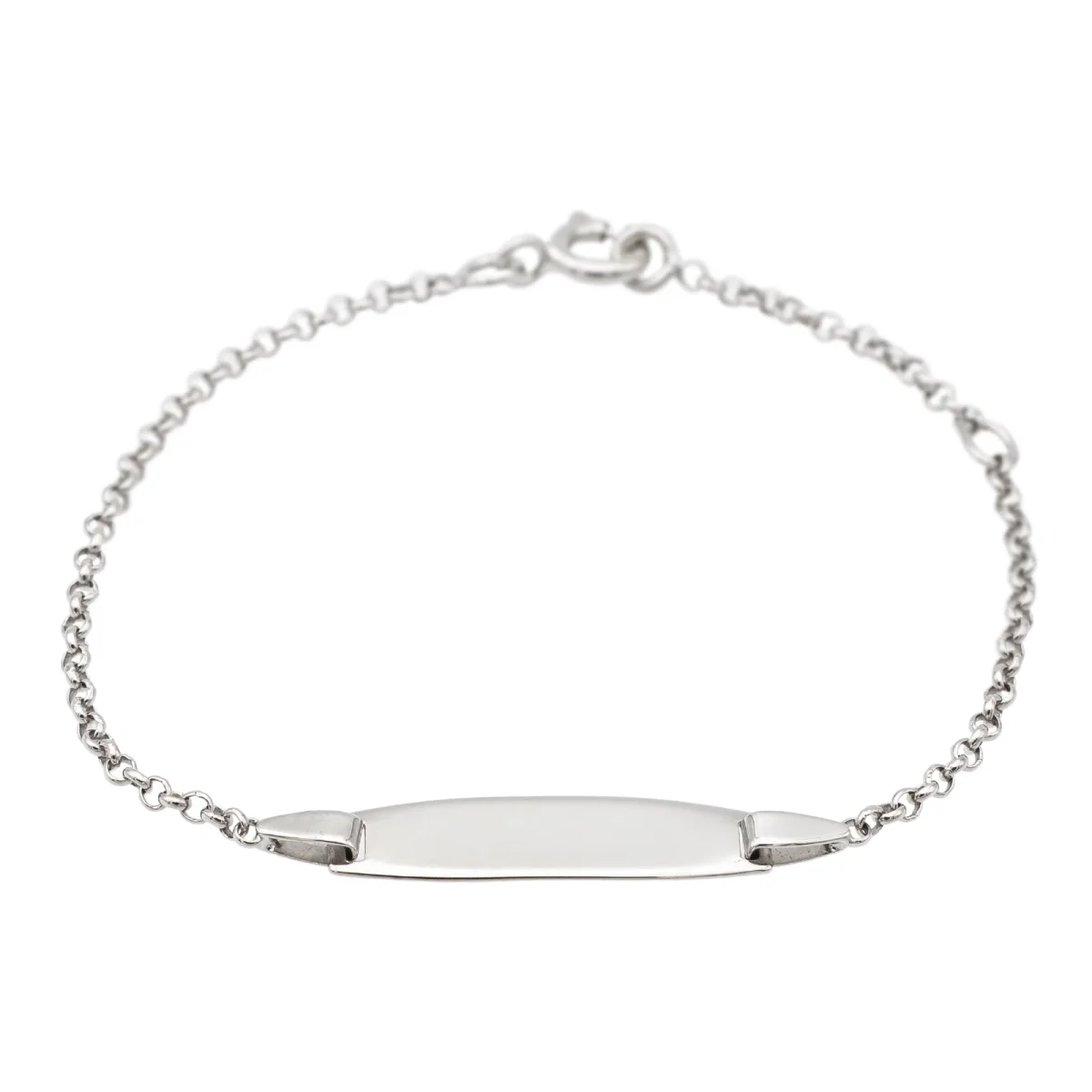 Bracelet Gourmette Or blanc – Image 2