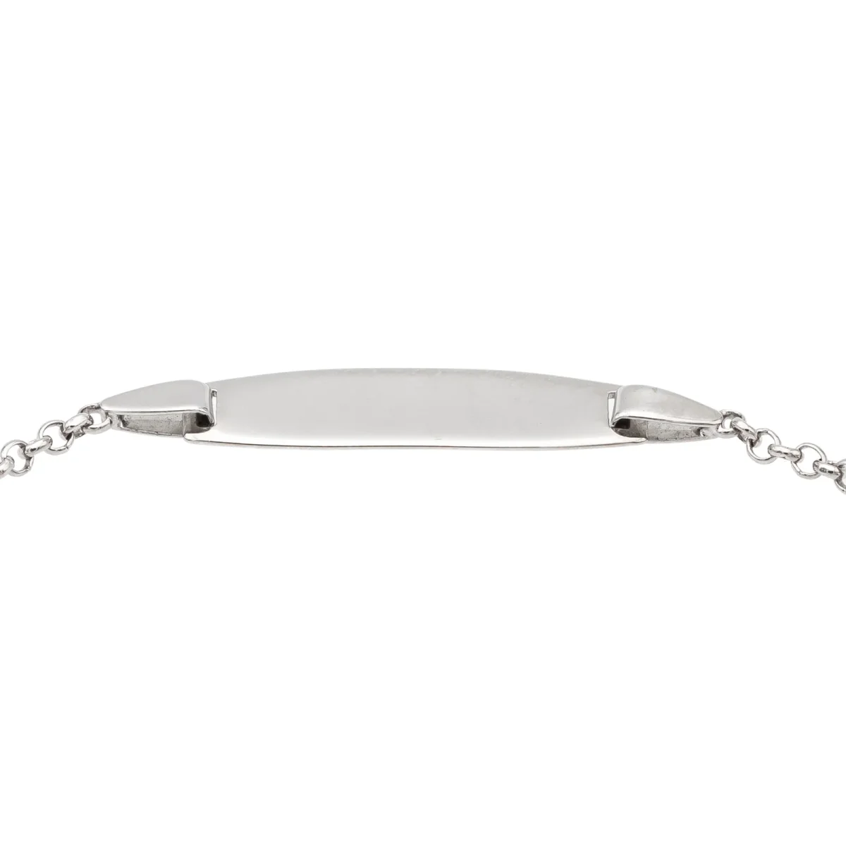 Bracelet Gourmette Or blanc – Image 4