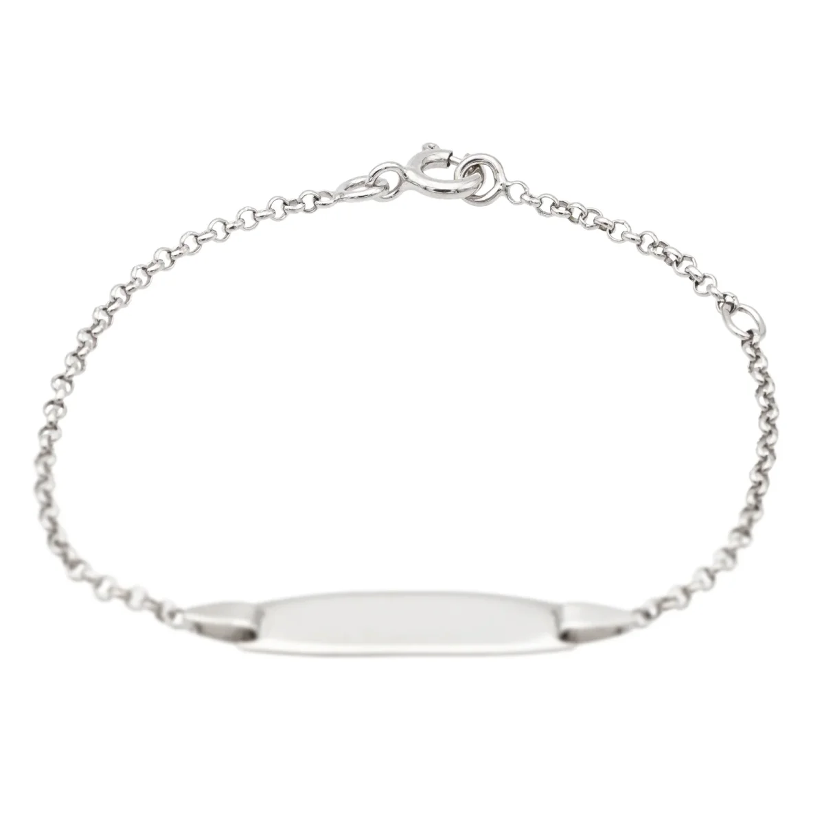 Bracelet Gourmette Or blanc – Image 5
