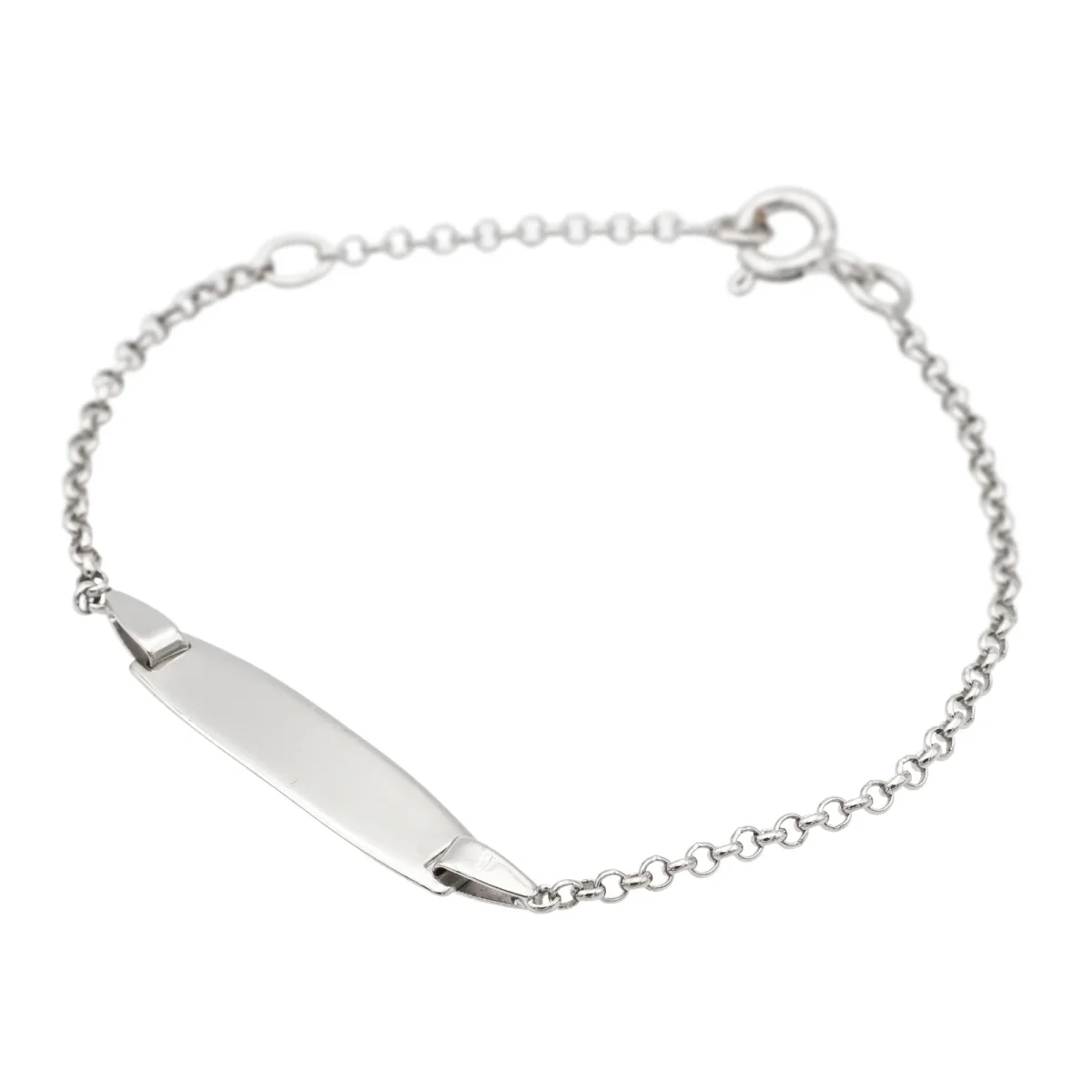 Bracelet Gourmette Or blanc – Image 6