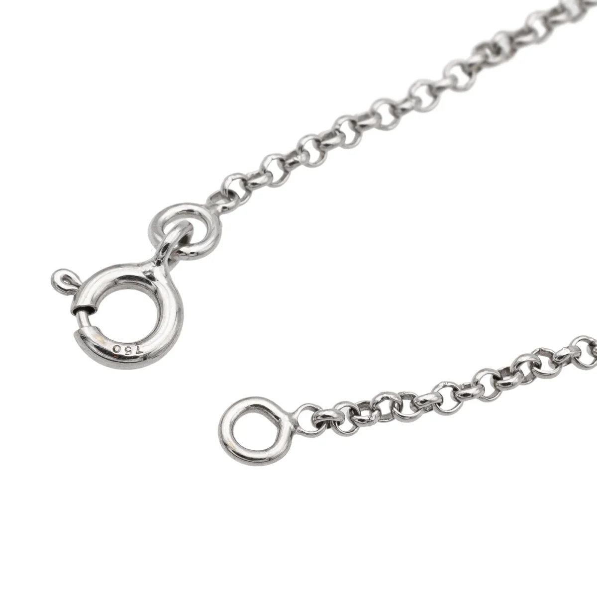 Bracelet Gourmette Or blanc – Image 7