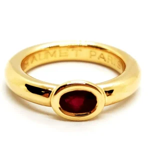 Chaumet Bague Jonc  Or jaune Rubis