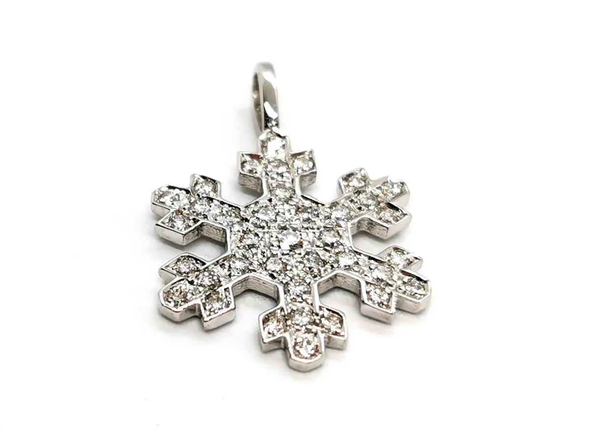 Pendentif Or blanc Diamant – Image 2