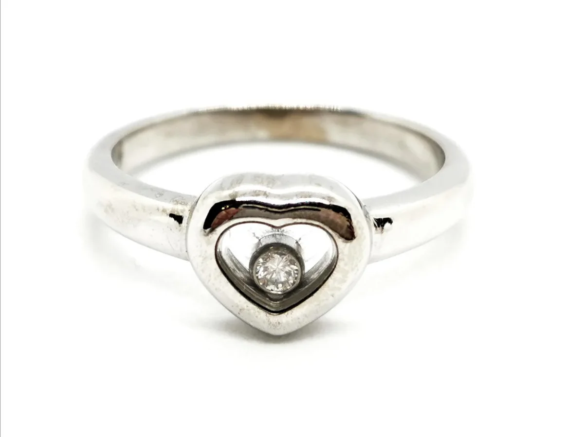 Chopard Bague Coeur Happy diamonds Or blanc Diamant – Image 2
