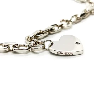 Montblanc Collier Pendentif Star coeur Argent Diamant