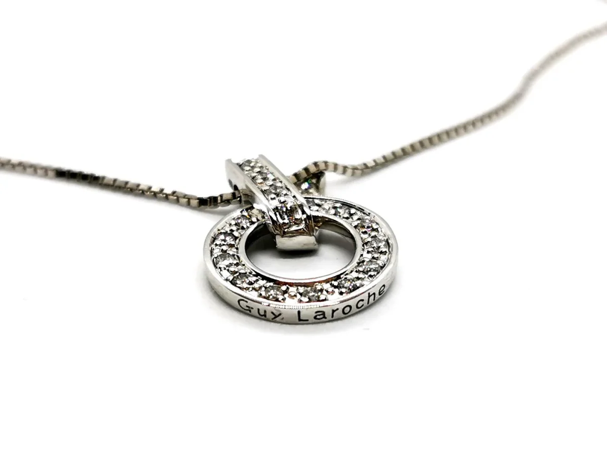 Guy laroche Collier Or blanc Diamant