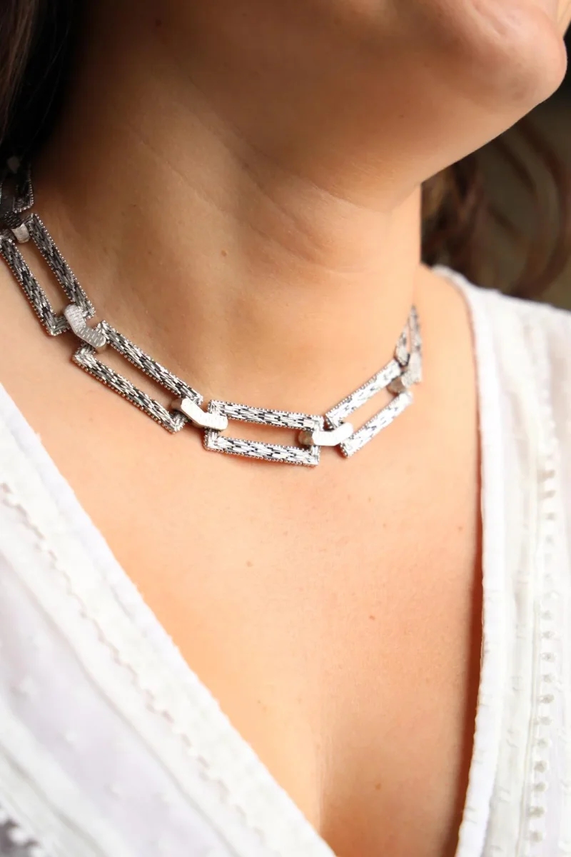 Collier Art déco Or blanc – Image 3