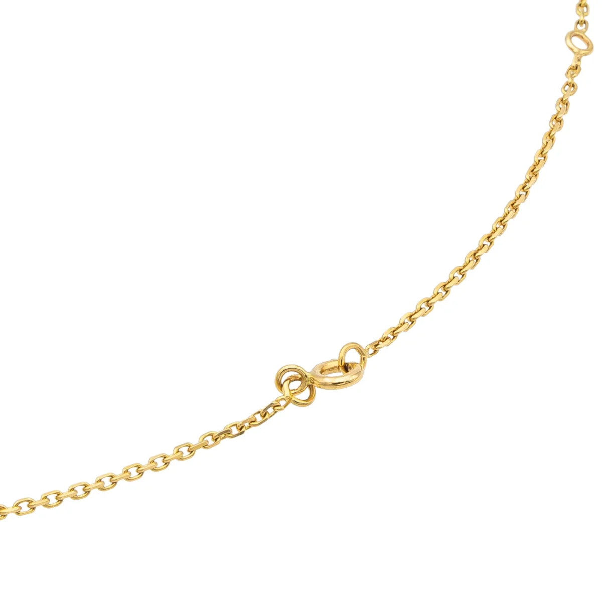 Collier Chaîne + pendentif Or jaune Opale, Diamant, Aigue marine – Image 5